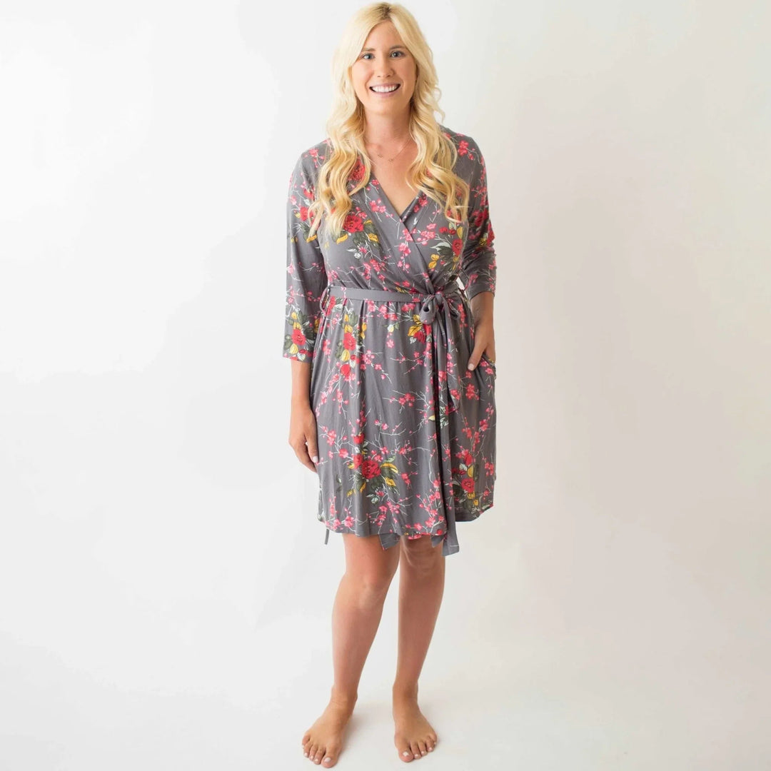 Bestaroo - Bamboo - Cherry Blossom Charcoal Robe