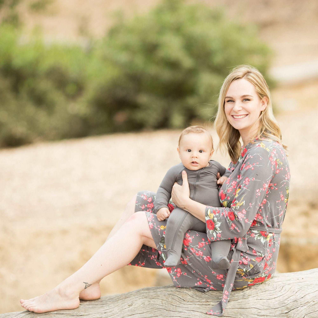 Bestaroo - Bamboo - Cherry Blossom Charcoal Robe