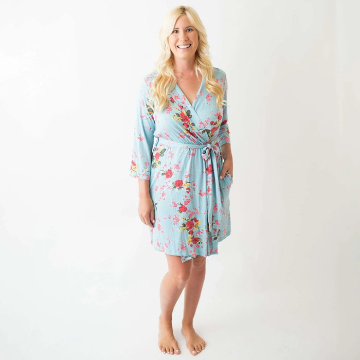 Bestaroo - Bamboo - Cherry Blossom Teal Robe