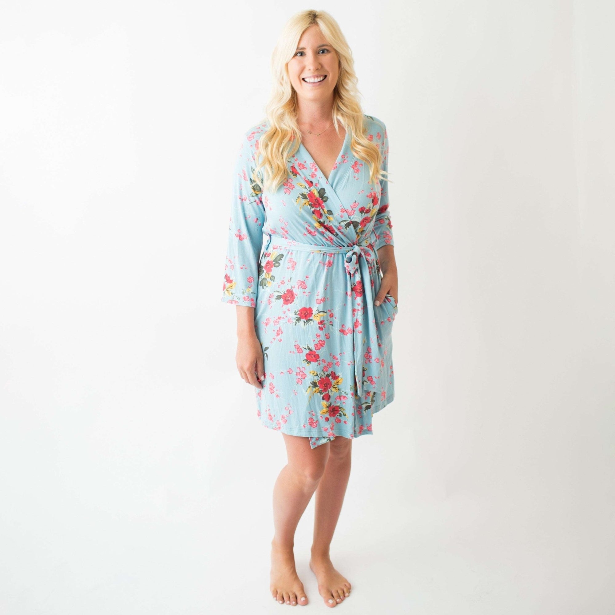 Bestaroo - Cherry Blossom Teal Robe