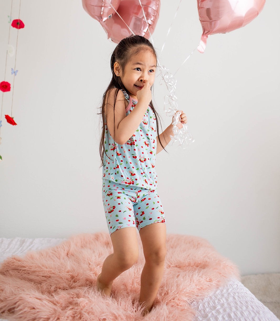 Bestaroo - Bamboo - Cherry Kiss Flutter Tank &amp; Shorts