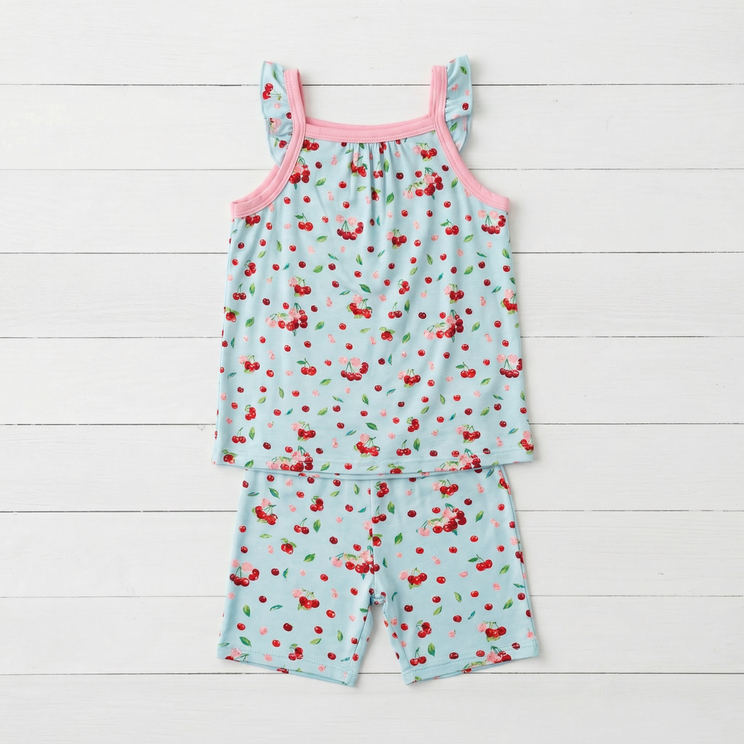 Bestaroo - Bamboo - Cherry Kiss Flutter Tank &amp; Shorts