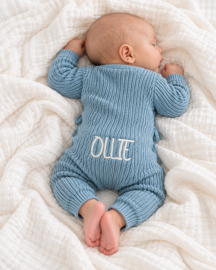 Bestaroo - Bamboo - Chunky Knit Romper in Slate