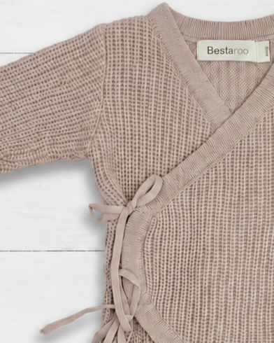 Bestaroo - Bamboo - Chunky Knit Romper in Stone