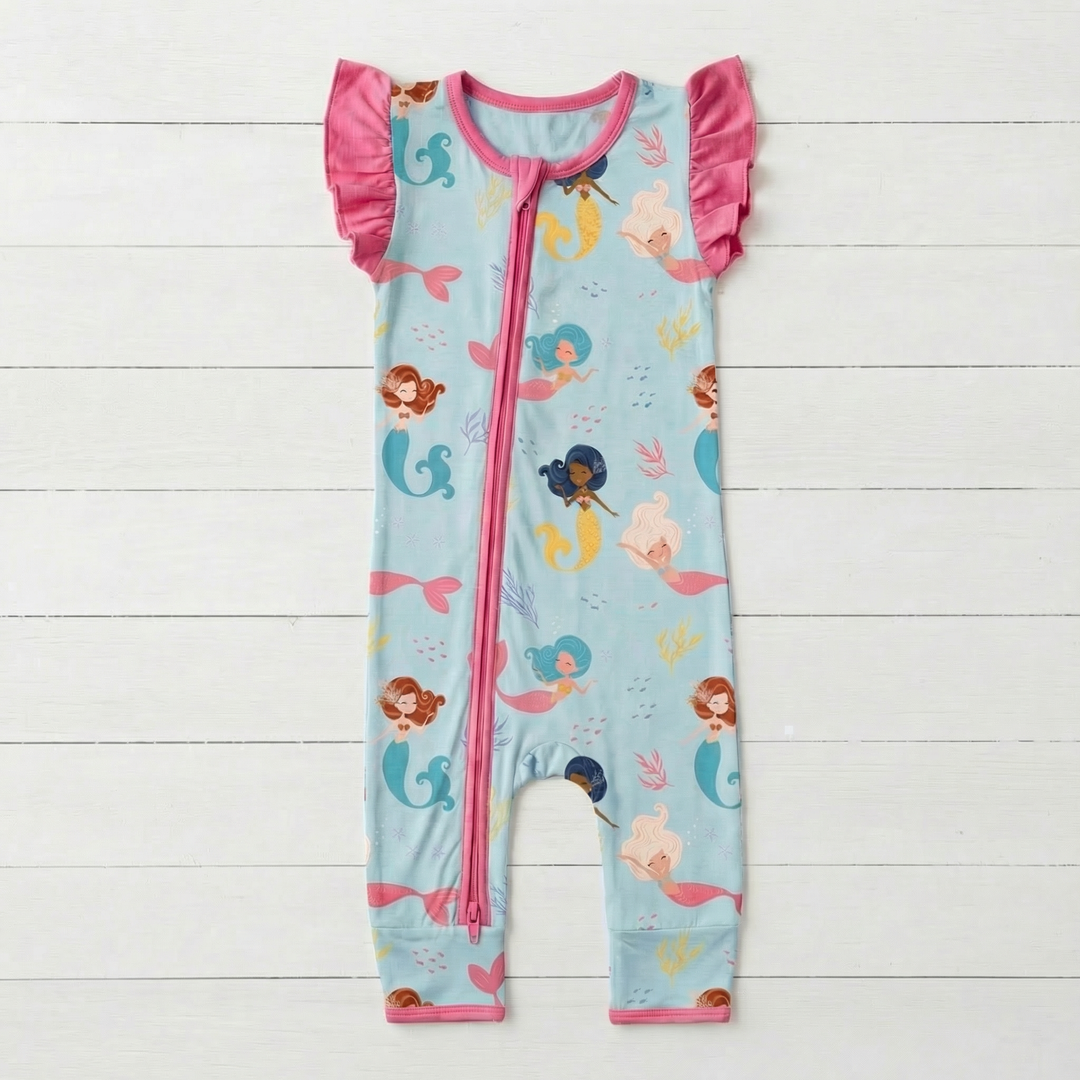 Bestaroo - Bamboo - Coral Cuties Coverall