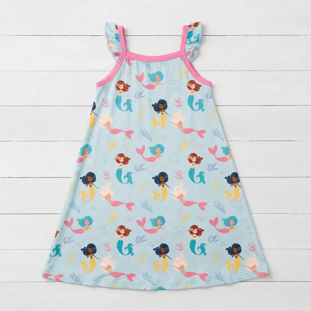 Bestaroo - Bamboo - Coral Cuties Flutter Sleeve Dress