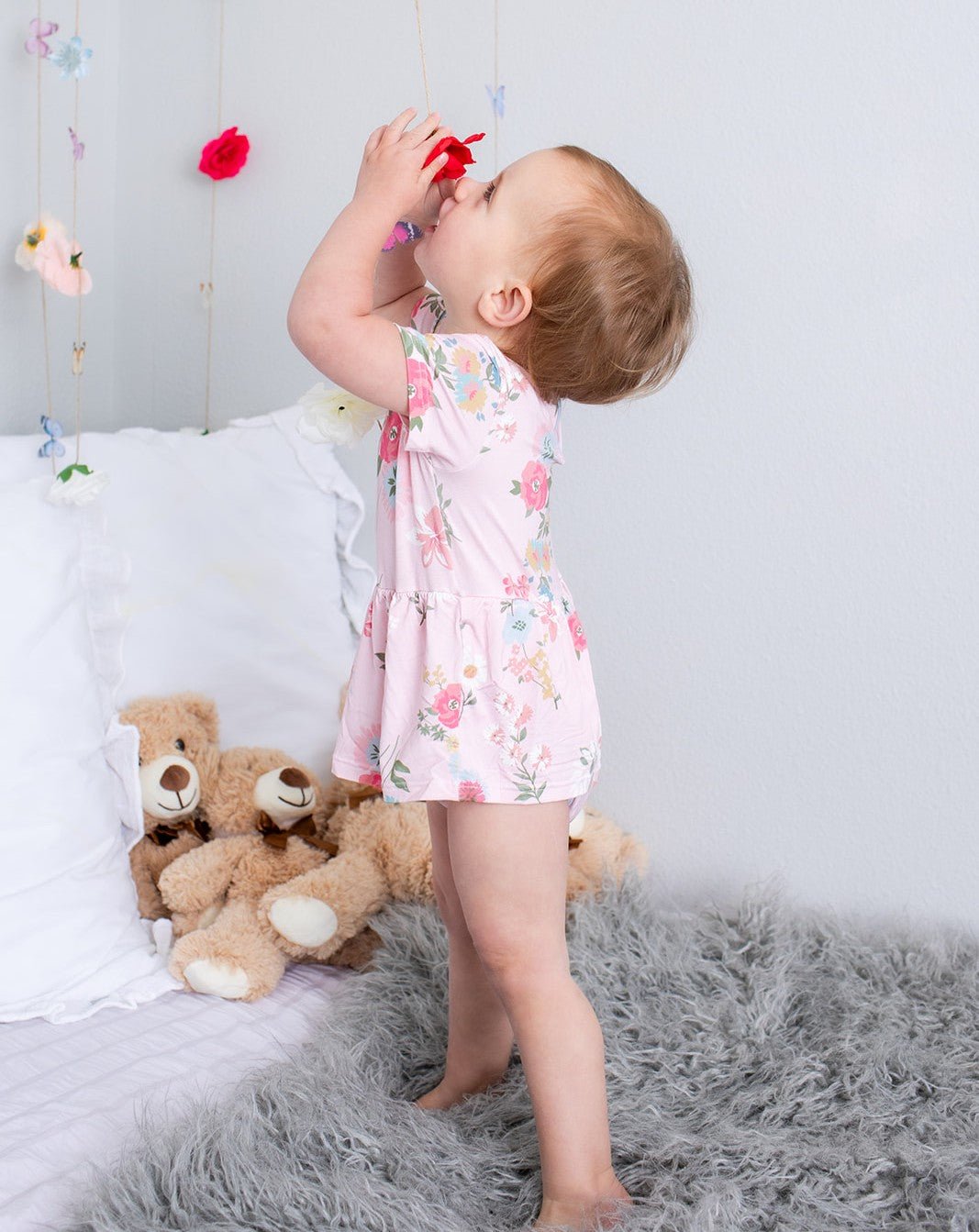 Bestaroo - Bamboo - Ditzy Floral Bodysuit Dress