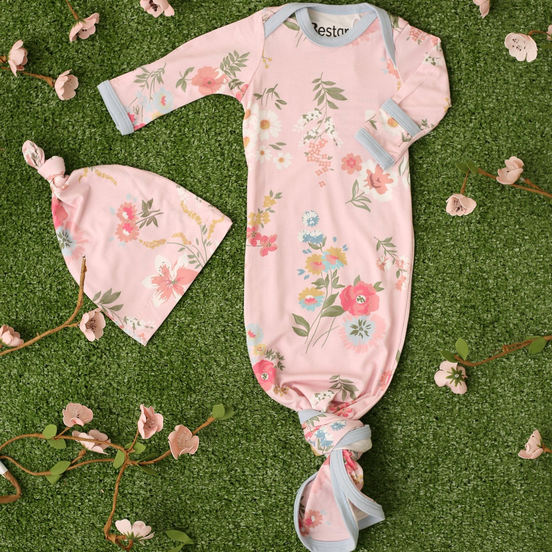 Bestaroo - Bamboo - Ditzy Floral Gown &amp; Hat