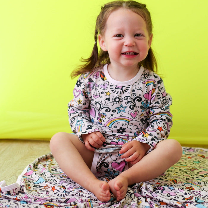 Bestaroo - Bamboo - Doodle Days Bodysuit Dress