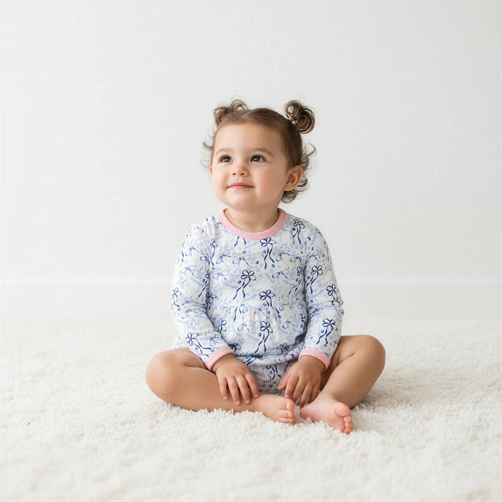 Bestaroo - Bamboo - Dreidel Bows Bodysuit Dress