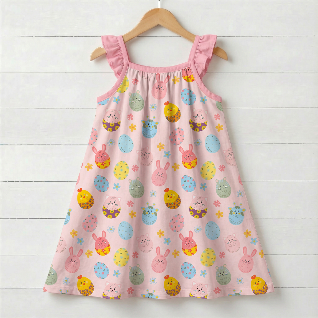 Bestaroo - Bamboo - Easter Parade Flutter Sleeve Dress