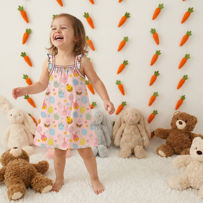 Easter Parade Flutter Sleeve Dress - Bestaroo