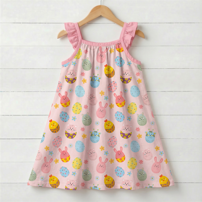 Easter Parade Flutter Sleeve Dress - Bestaroo