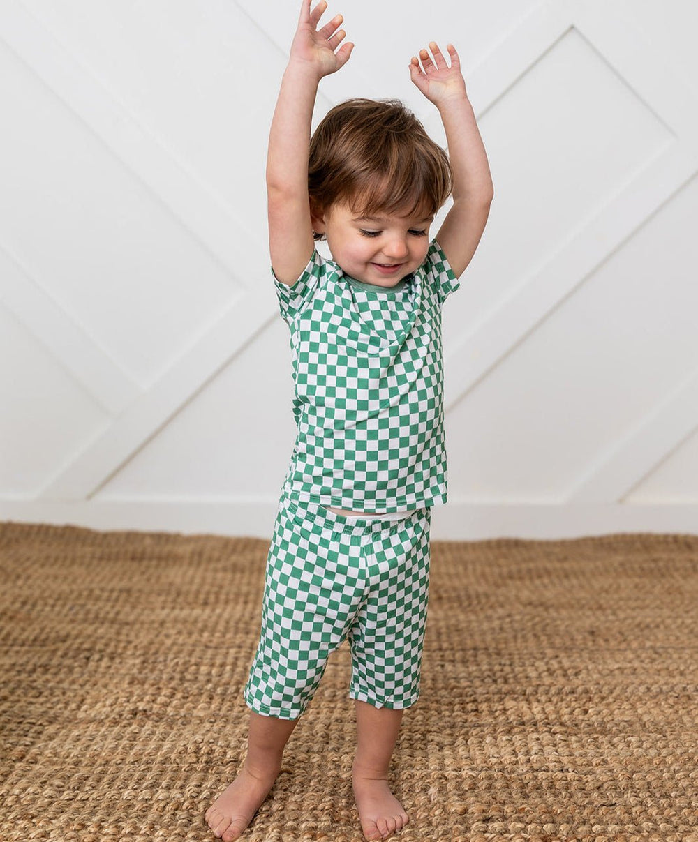 Bestaroo - Emerald Checks Shorts PJ Set