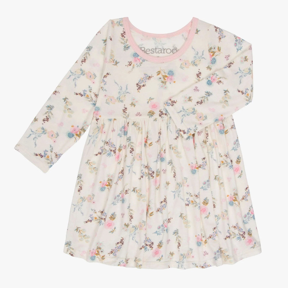 Bestaroo - Fall Florals Cream Dress