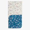 Bestaroo - Fall Florals Cream💕Blue Swaddle