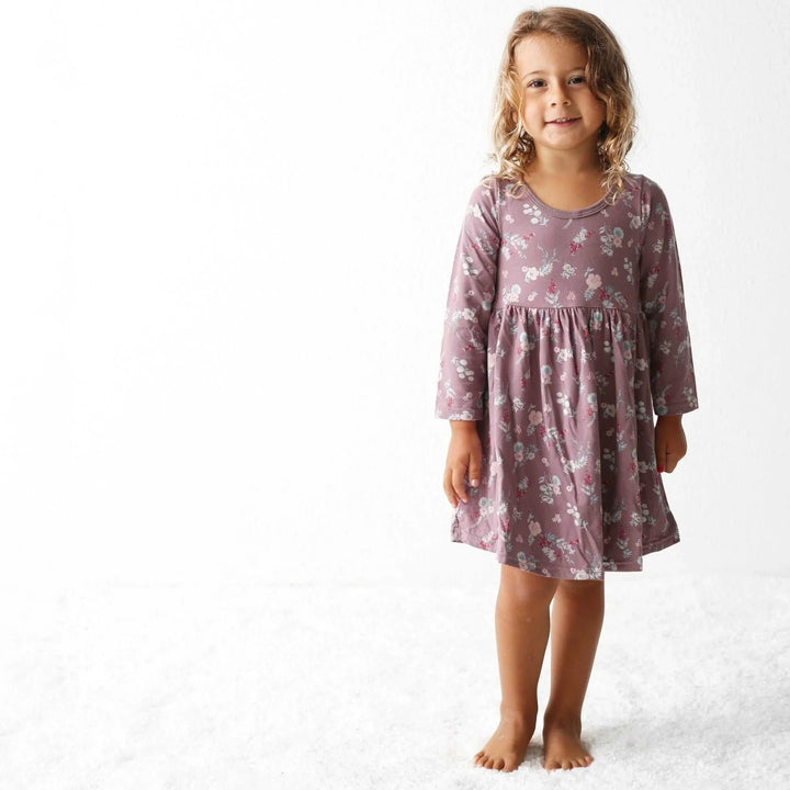 Bestaroo - Fall Florals Mauve Dress