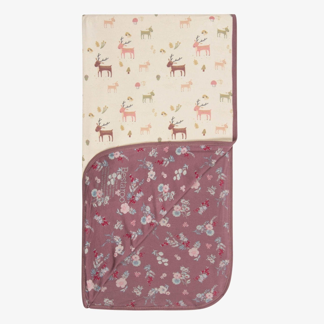 Bestaroo - Bamboo - Fall Florals Mauve 💕Winter Deer Swaddle