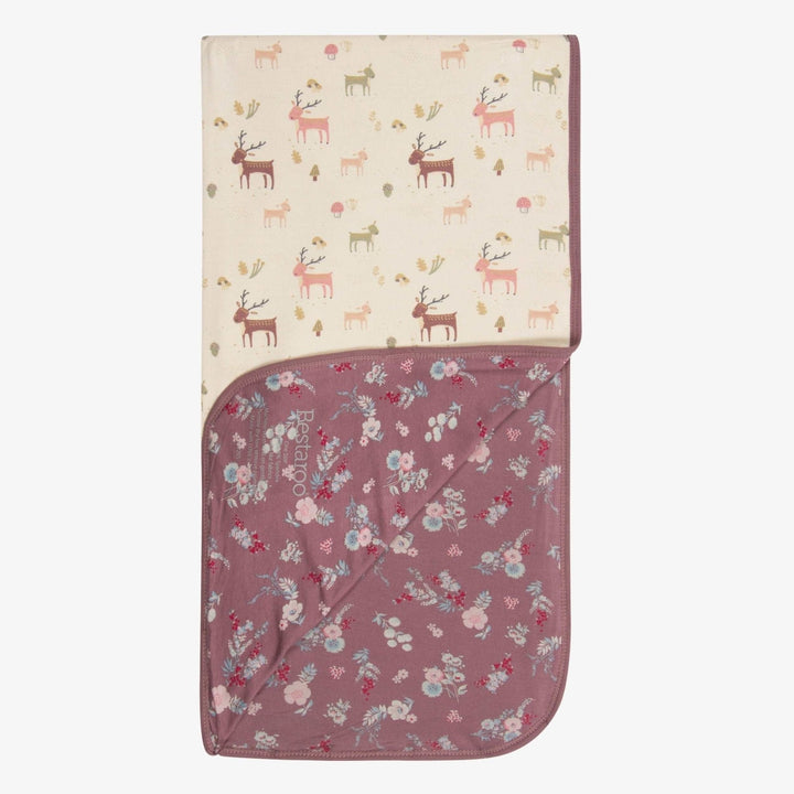 Bestaroo - Bamboo - Fall Florals Mauve 💕Winter Deer Swaddle