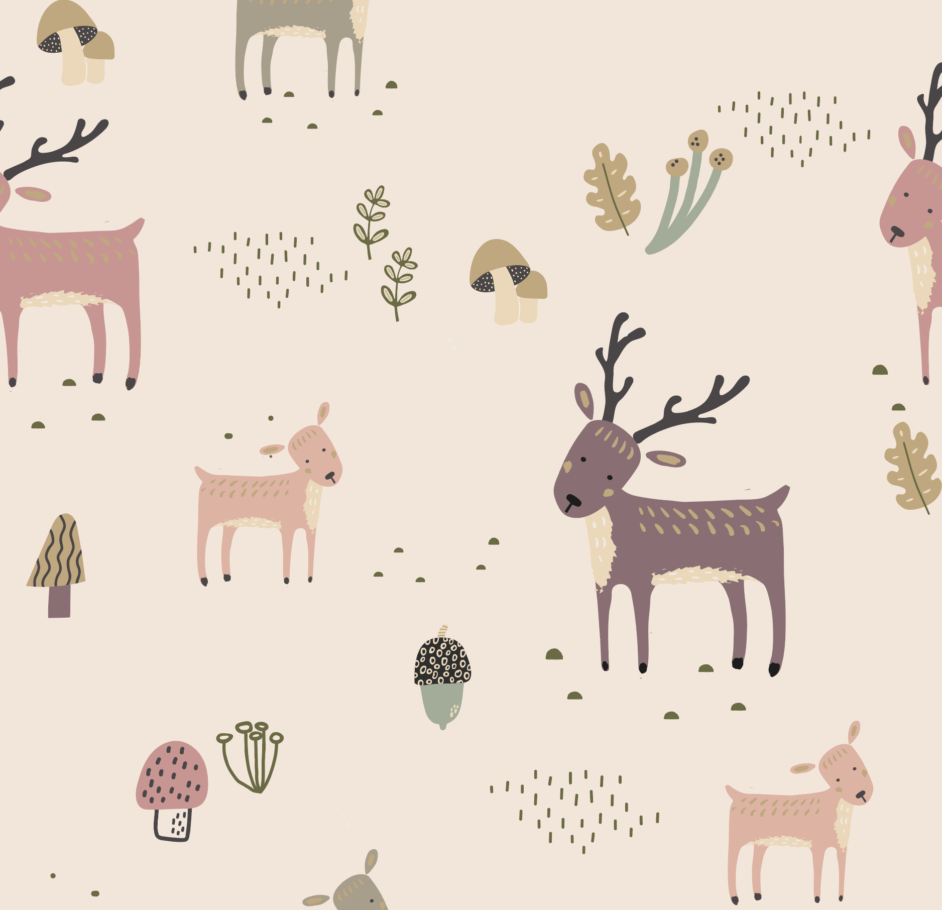 Bestaroo - Bamboo - Fall Florals Mauve 💕Winter Deer Swaddle