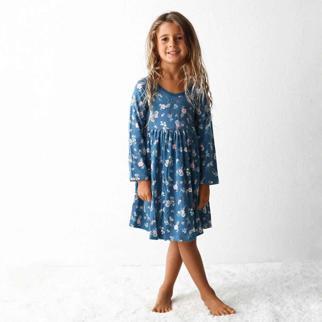 Bestaroo - Fall Florals Navy Dress