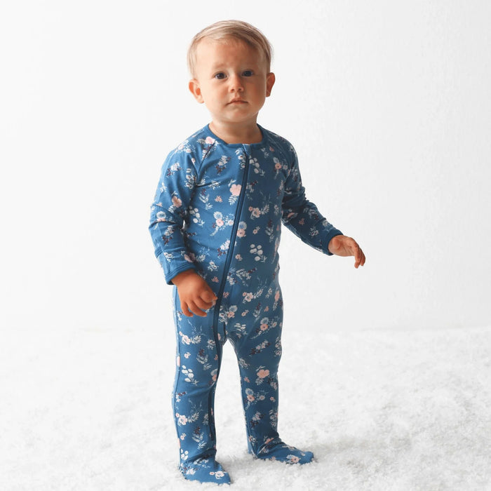 Bestaroo - Fall Florals Navy Footie