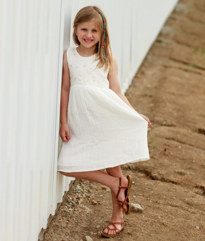 Bestaroo - farrah dress in off white