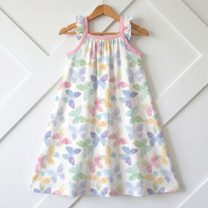 Grace Wings Flutter Sleeve Dress - Bestaroo