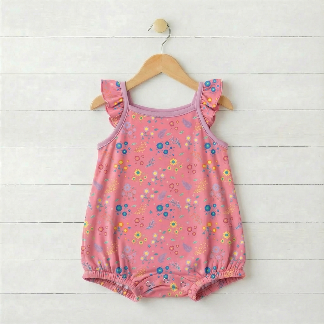 Bestaroo - Bamboo - Flower Confetti Bubble Romper
