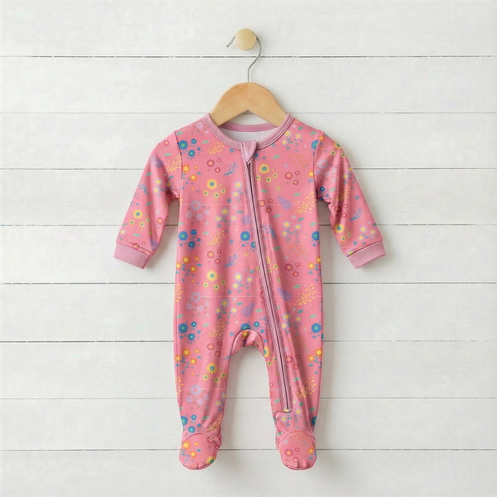 Flower Confetti Footie
