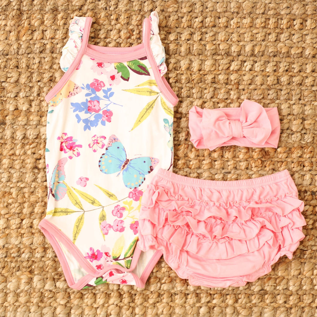 Bestaroo - Bamboo - Flutter Babes Ruffle Bloomer Set