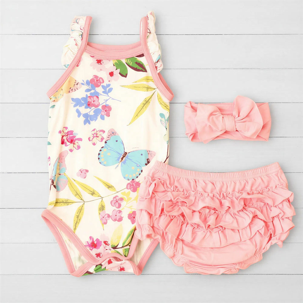 Bestaroo - Bamboo - Flutter Babes Ruffle Bloomer Set