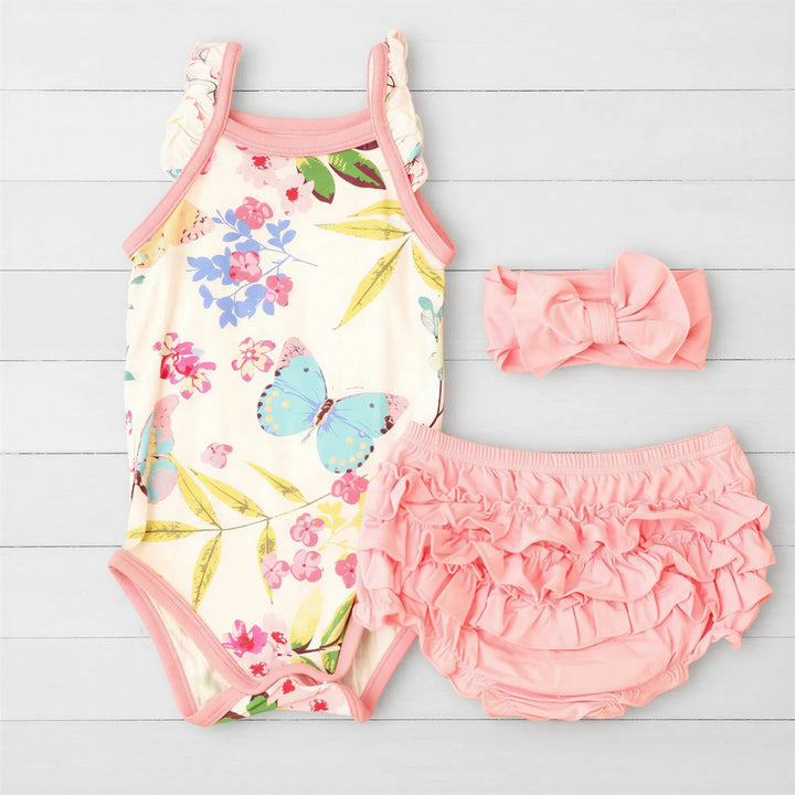 Bestaroo - Bamboo - Flutter Babes Ruffle Bloomer Set