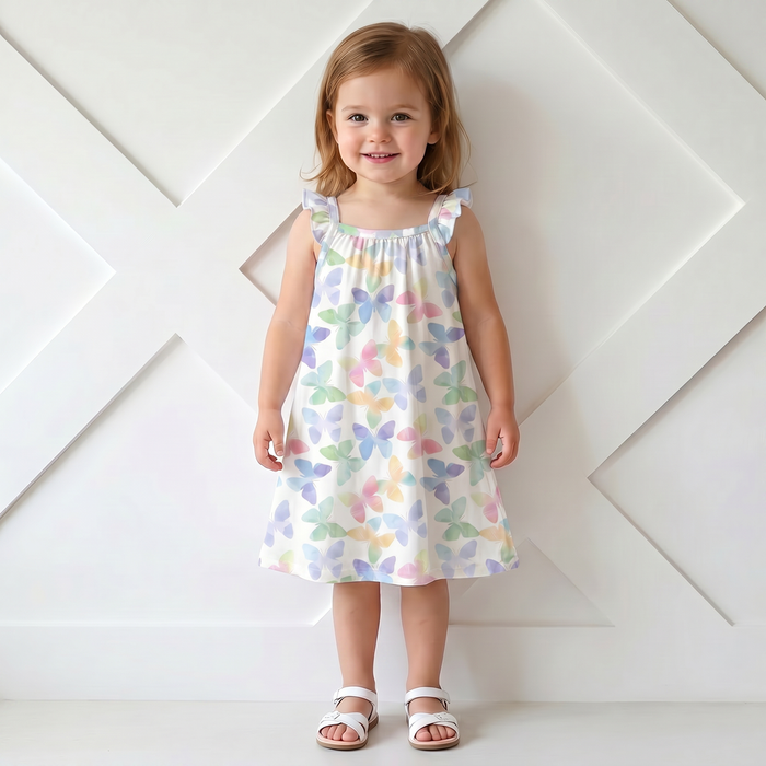 Grace Wings Flutter Sleeve Dress - Bestaroo