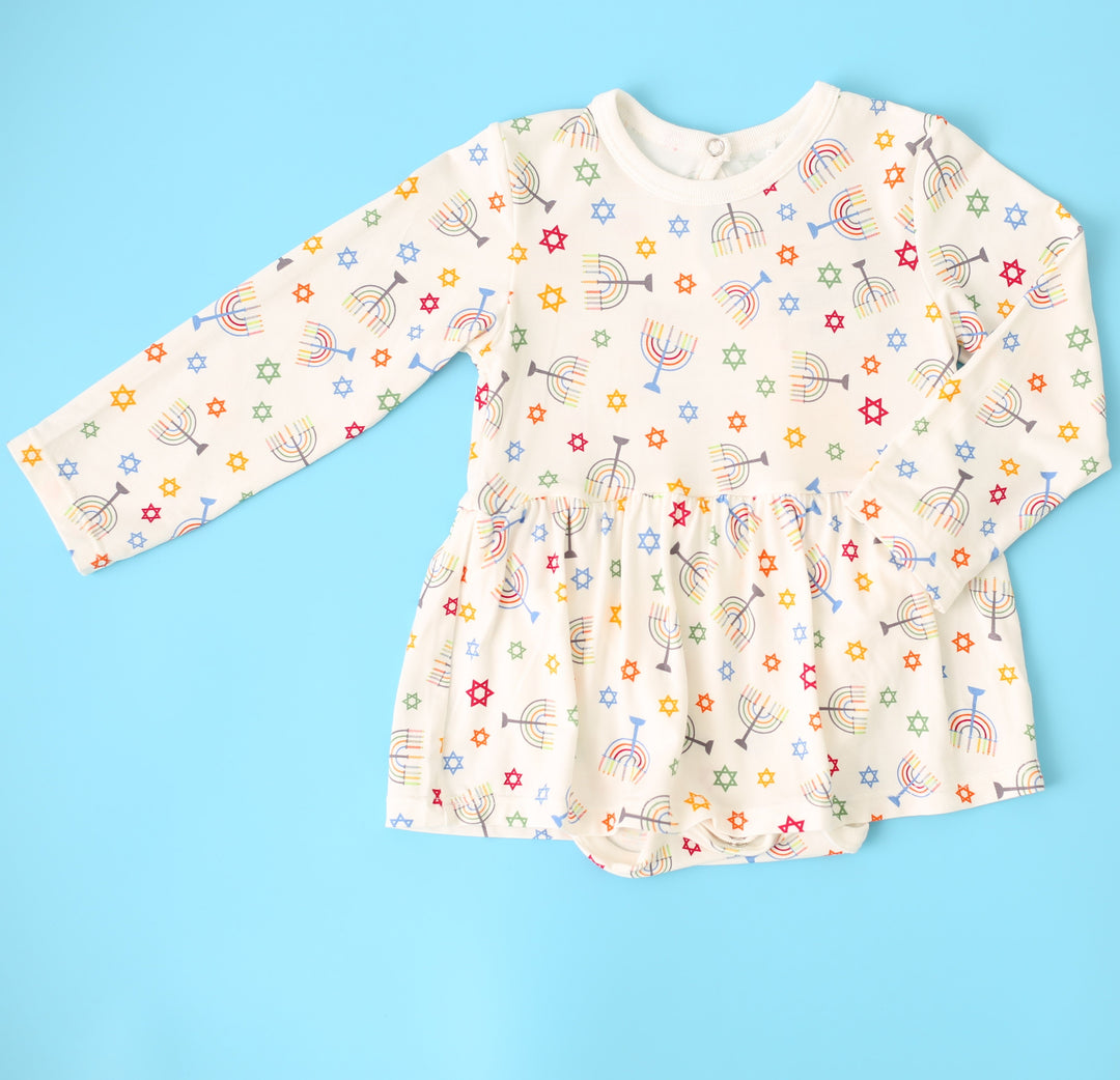 Bestaroo - Bamboo - Happy Hanukkah Bodysuit Dress