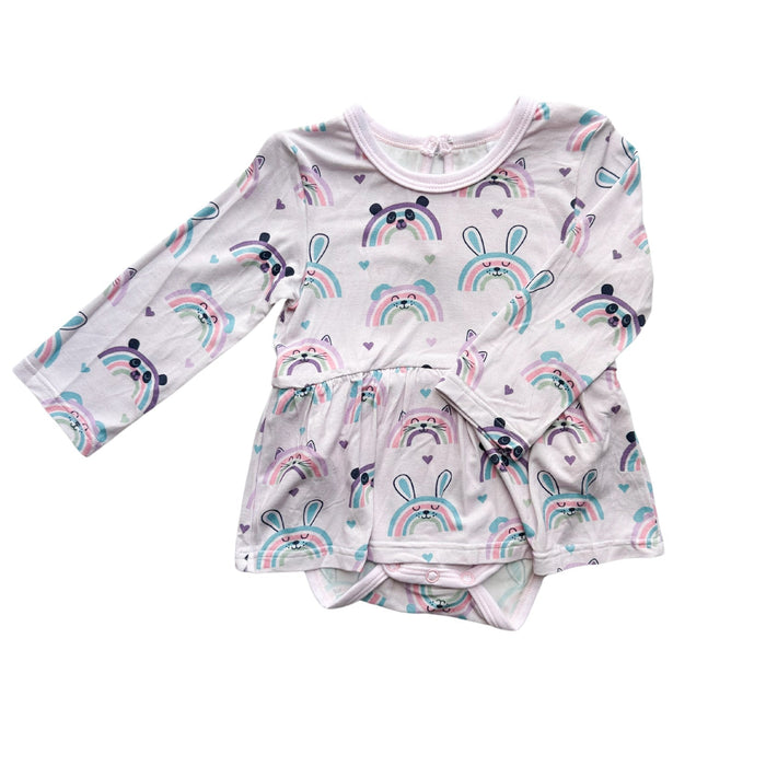 Bestaroo - Bamboo - Happy Rainbows Bodysuit Dress