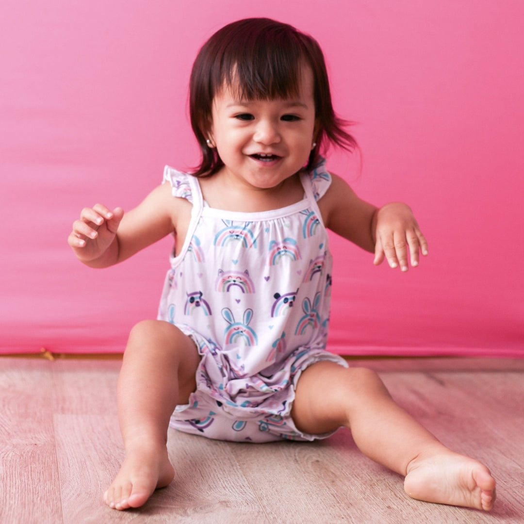 Bestaroo - Bamboo - Happy Rainbows Bubble Romper