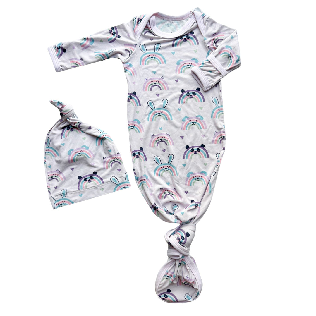Bestaroo - Bamboo - Happy Rainbows Gown & Hat