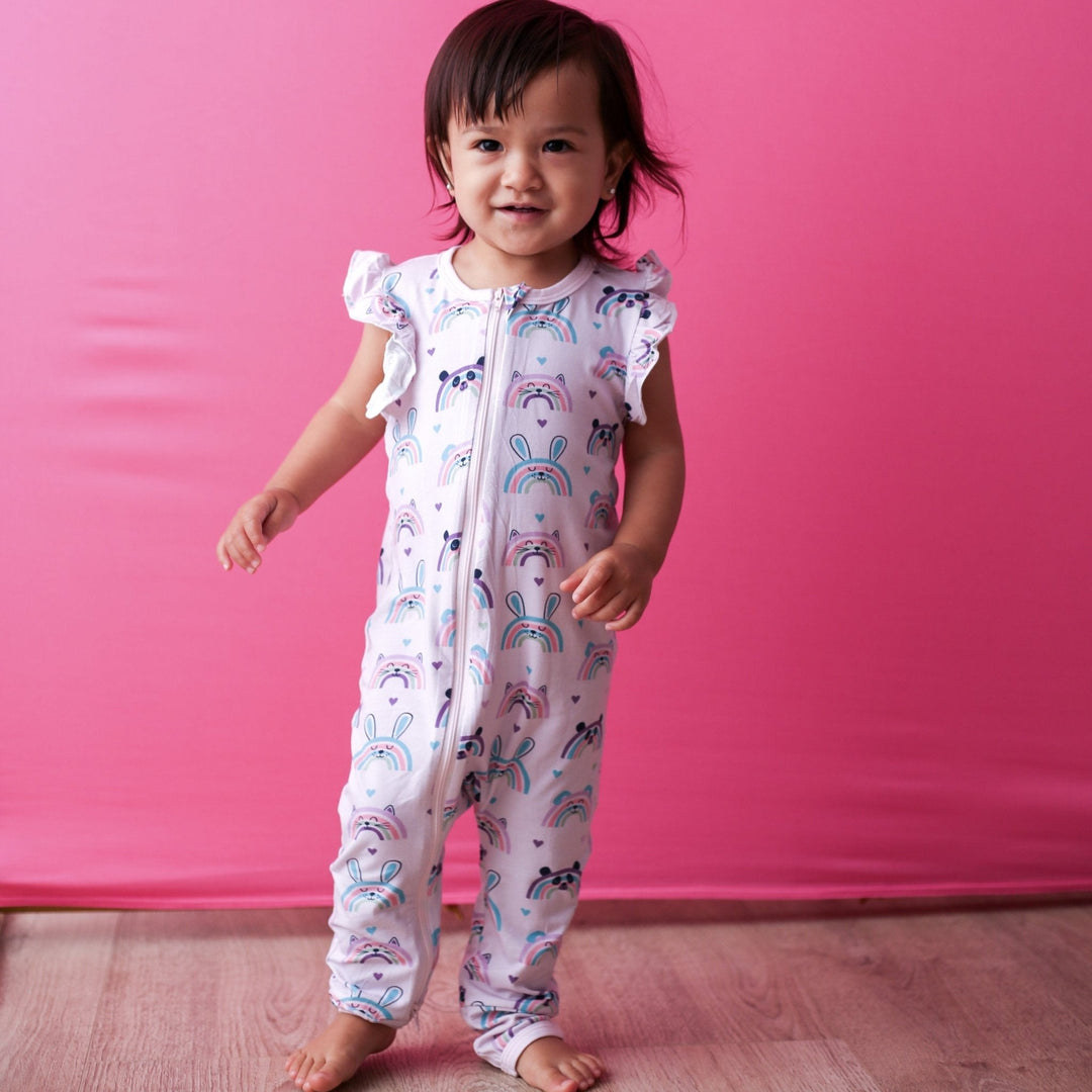 Bestaroo - Bamboo - Happy Rainbows Romper