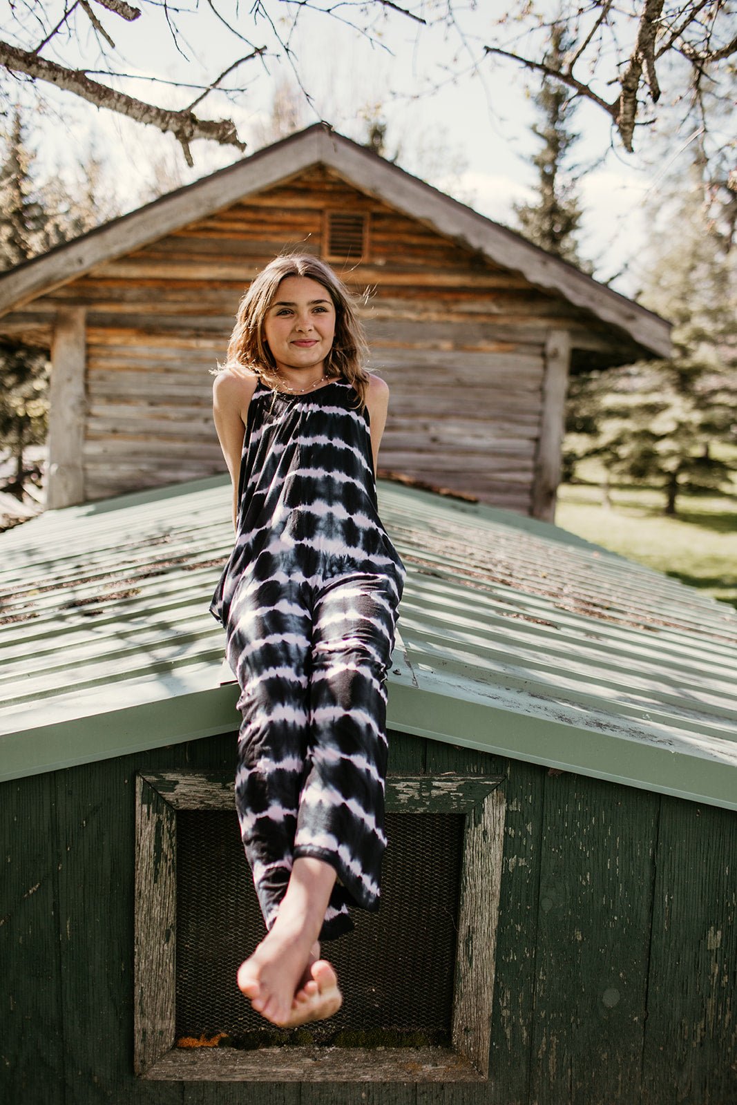 Bestaroo - Bamboo - hema charcoal tie dye jumpsuit