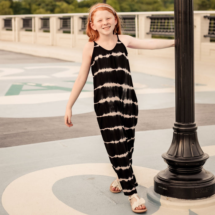 Bestaroo - Bamboo - hema charcoal tie dye jumpsuit