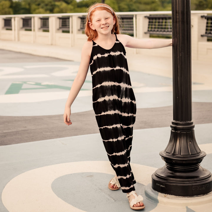 Bestaroo - Bamboo - hema charcoal tie dye jumpsuit