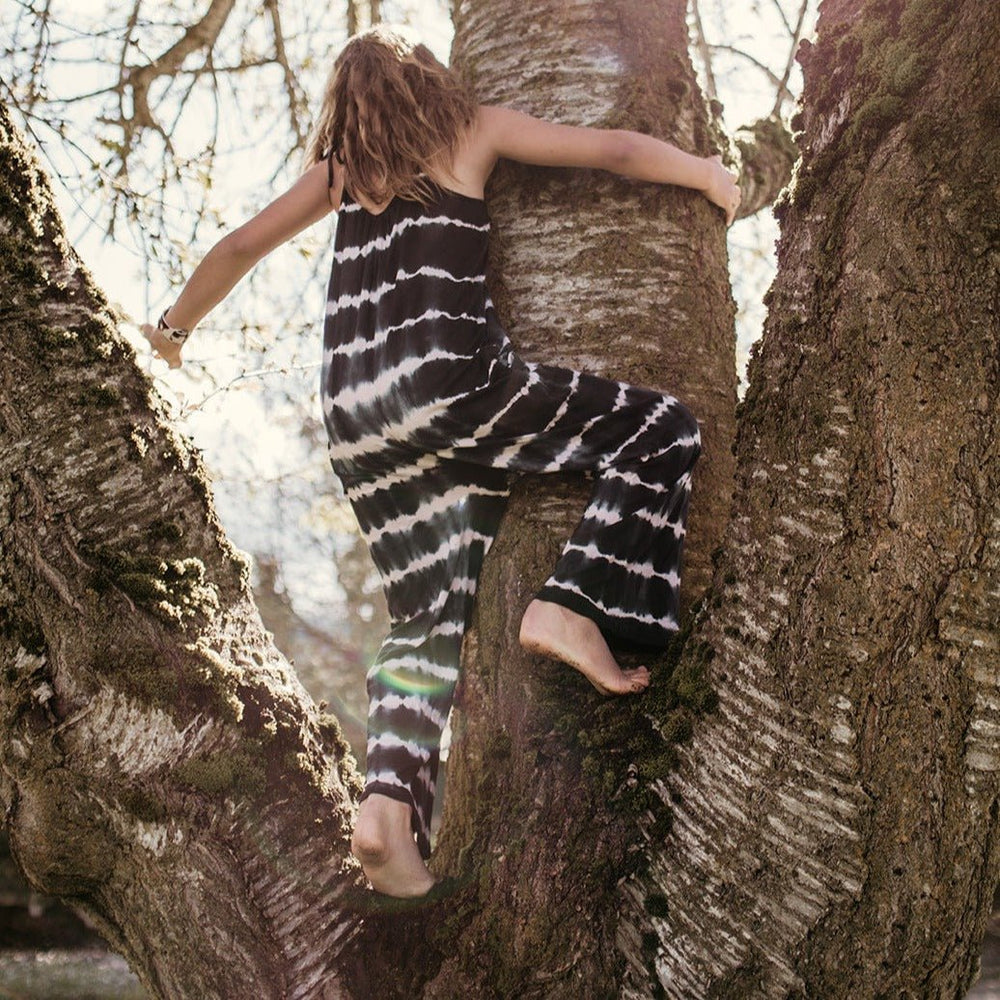 Bestaroo - Bamboo - hema charcoal tie dye jumpsuit