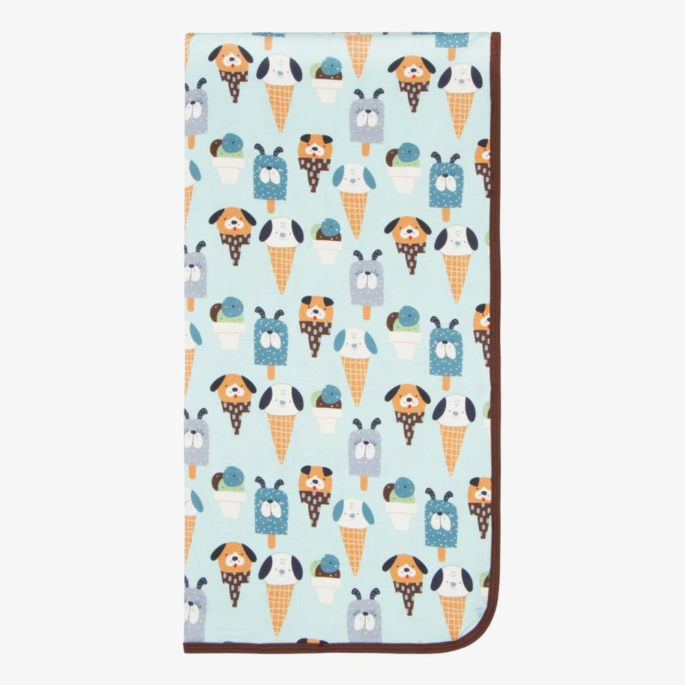 Bestaroo - Bamboo - Ice Cream Paw-ty Blue Swaddle