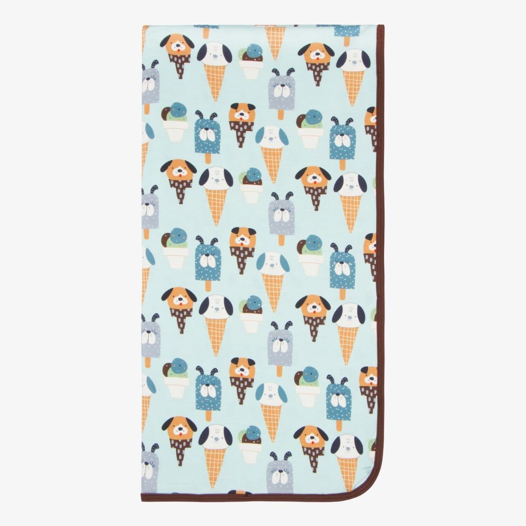 Bestaroo - Bamboo - Ice Cream Paw-ty Blue Swaddle