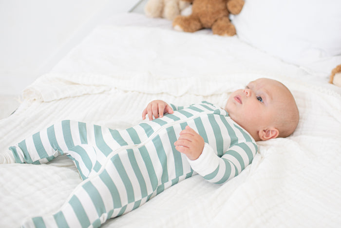 Bestaroo - Bamboo - Jade Stripes Convertible Coverall