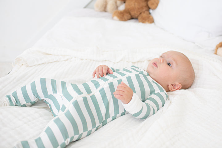 Bestaroo - Bamboo - Jade Stripes Convertible Coverall