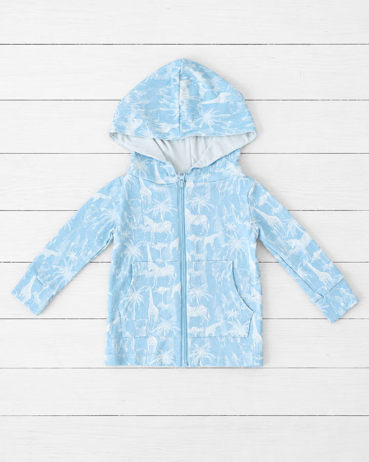 Savanna Blue Zipper Hoodie