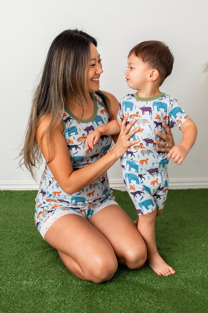 Bestaroo - Bamboo - Jungle Jammies Mom Shorts set