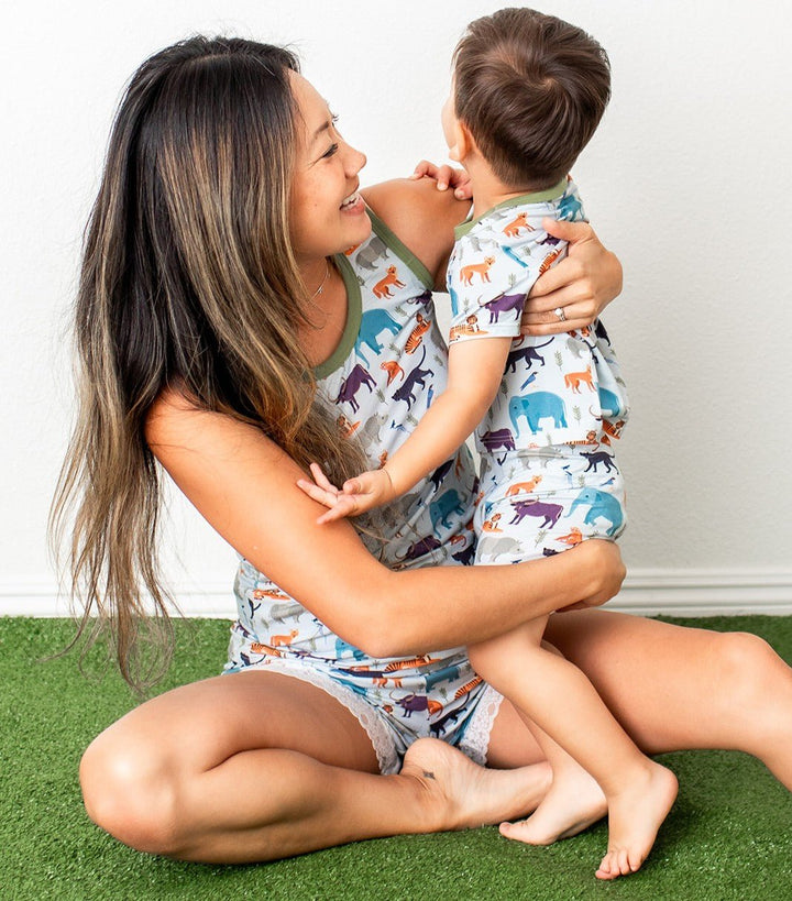 Bestaroo - Bamboo - Jungle Jammies Mom Shorts set